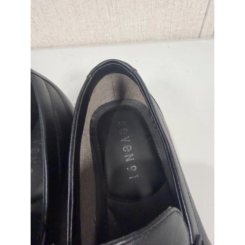 Seven 91 Mens Black Penny Loafers Dress Shoes Size 9 EUR 42 Slip On Casual